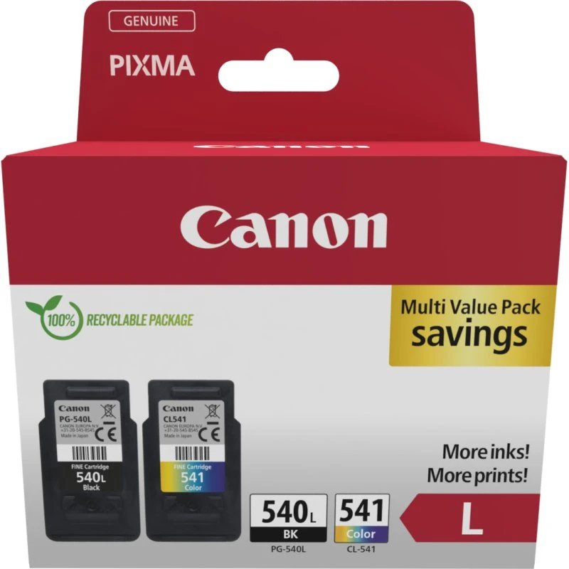 Canon PG 540L/CL-541XL Photo Value Pack - Sort & Farve (2 Pakker)