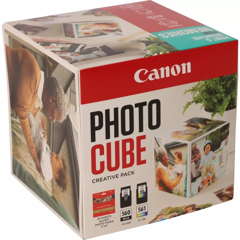 Canon Photo Cube Creative Pack - Sort & Farve (2 pakker) for PIXMA TS5350/TS7450