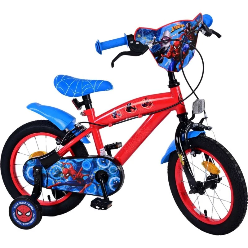 Volare Spiderman Børnecykel 14" Rød/Blå