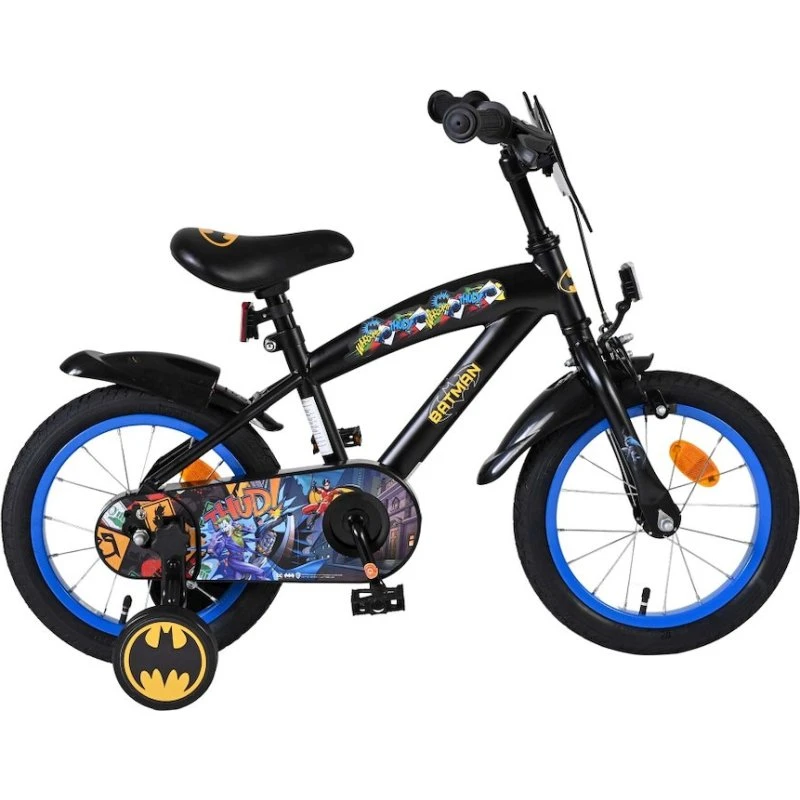 Volare Batman Børnecykel 14'' med støttehjul - Sort