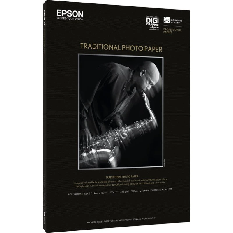 Epson Traditional Photo Paper A3+ 330 g/m² 25 ark