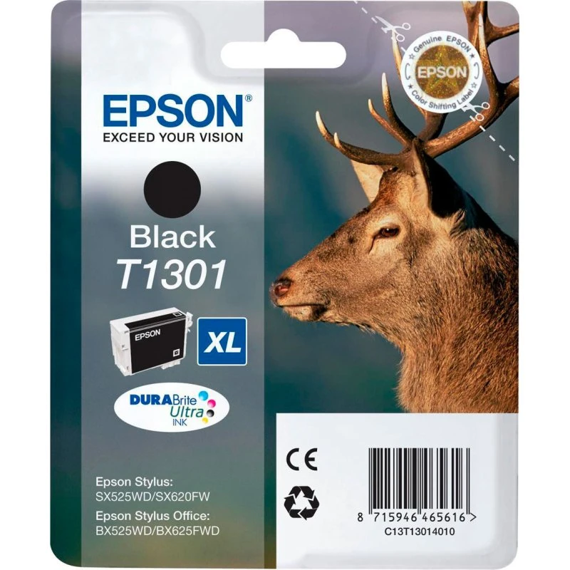 Epson T1301XL Sort Blækpatron (25,4ml)