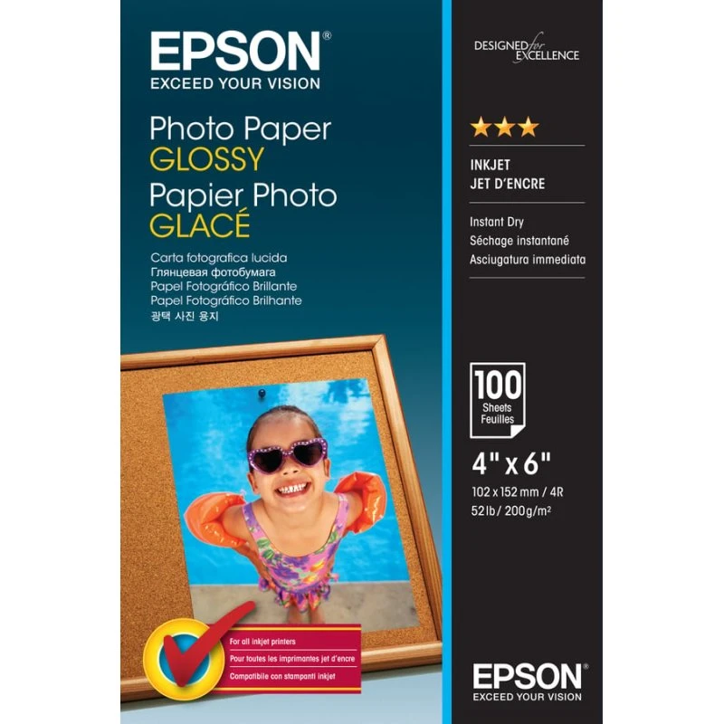 Epson Fotopapir Glossy 102x152 mm 100 ark