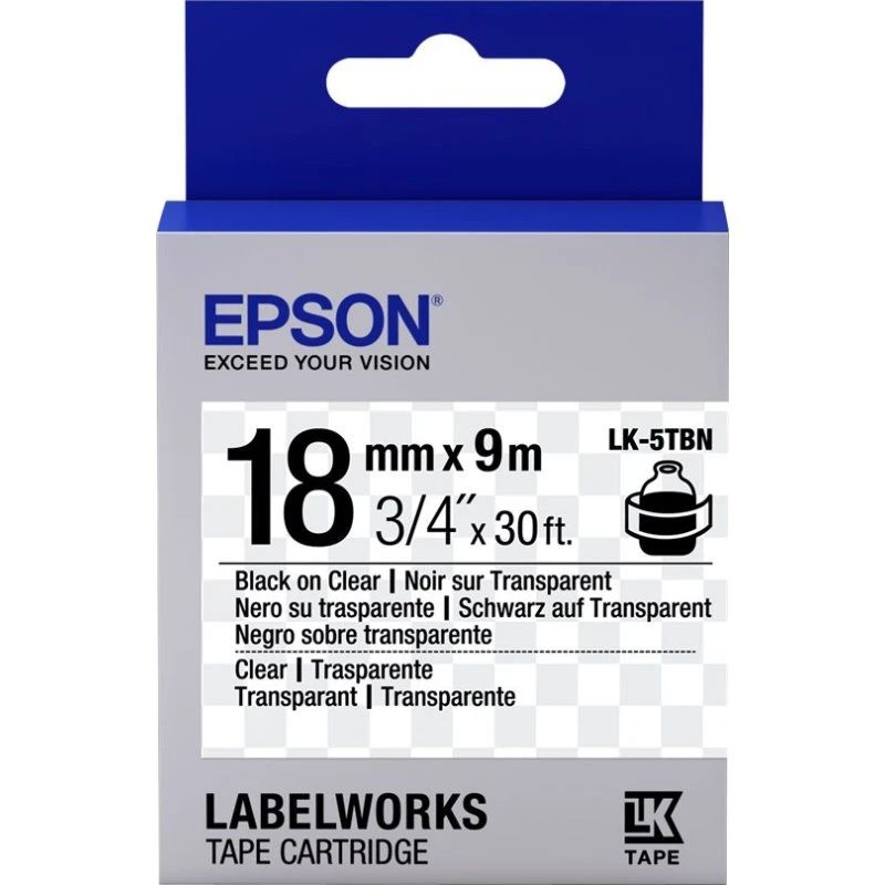 Epson LabelWorks LK-5TBN Mærkattape 1,8 cm x 9 m