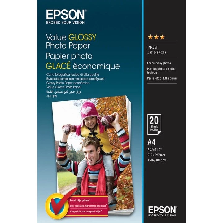 Epson Value Glossy Fotopapir A4 20 Ark