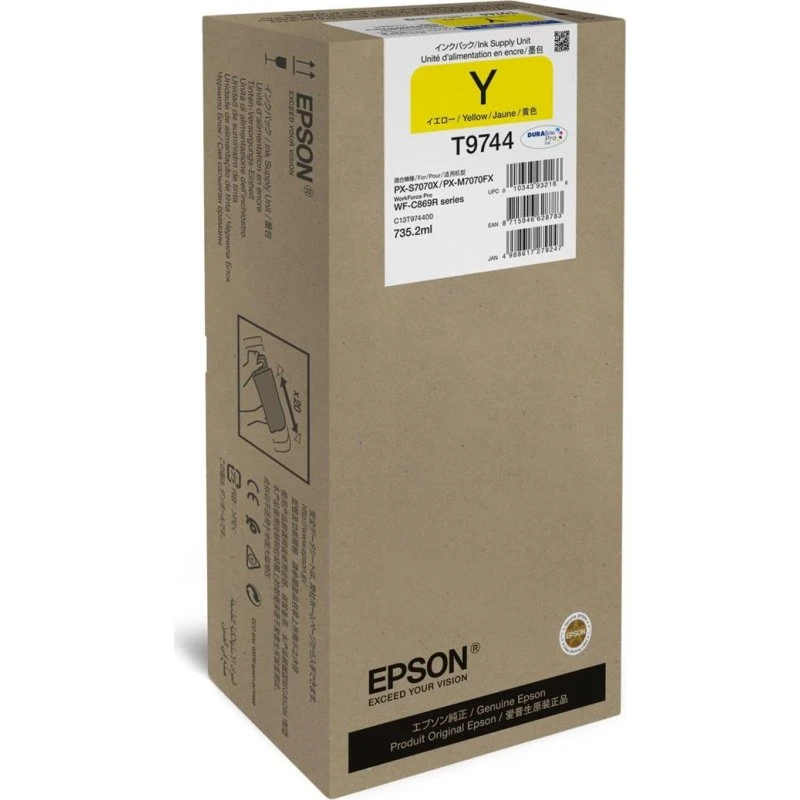Epson T9744 Gul XXL Blækpatron 735,2 ml