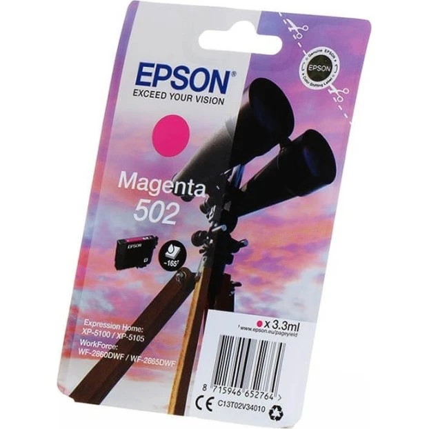 Epson 502 Magenta Blækpatron C13T02V34010 – 165 sider