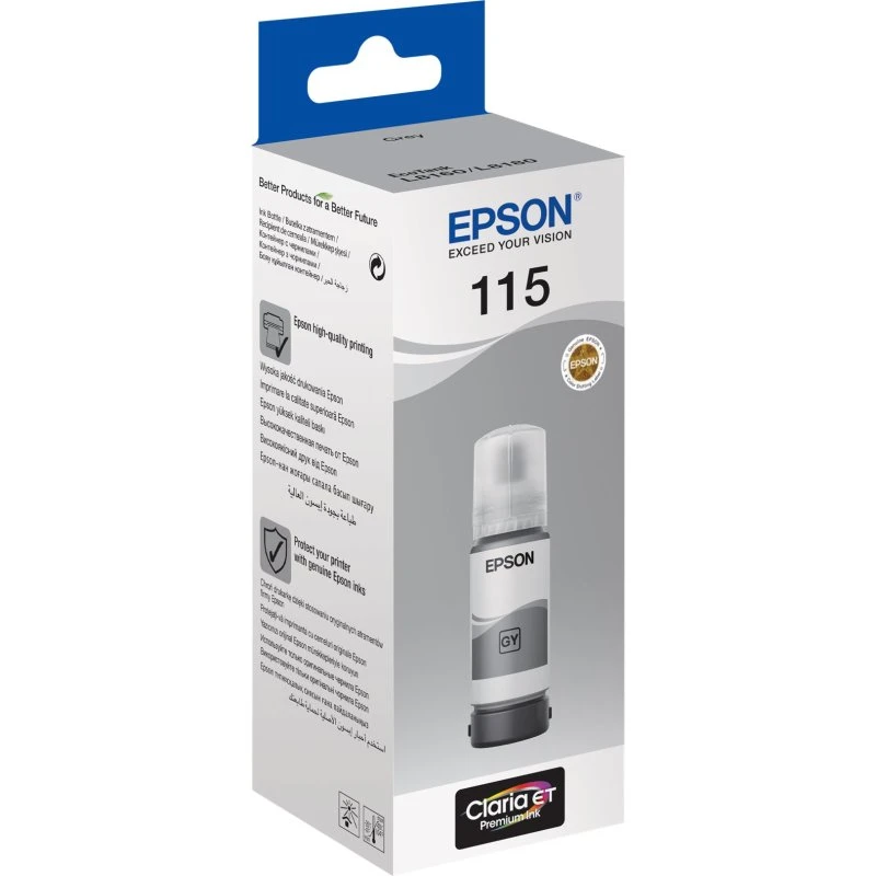 Epson EcoTank 115 Grå Blækrefill 70 ml C13T07D54A
