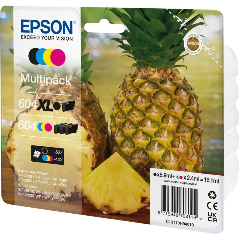 Epson 604/604XL 4-pak Sort Gul Cyan Magenta XL
