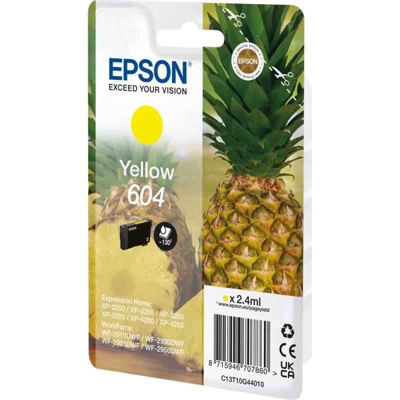 Epson 604 Gul Blækpatron C13T10G44010 (2,4 ml)