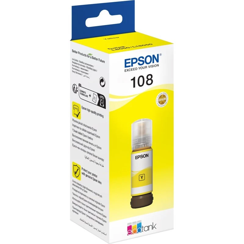 Epson EcoTank 108 Gul Blækrefill 70 ml