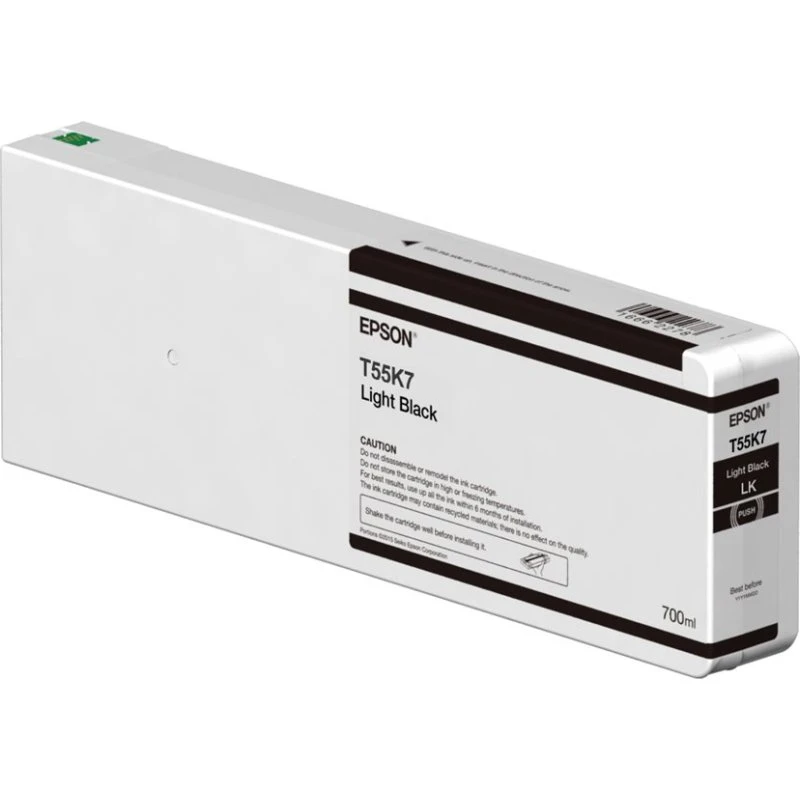 Epson T55K7 Lys Sort Blæk 700 ml