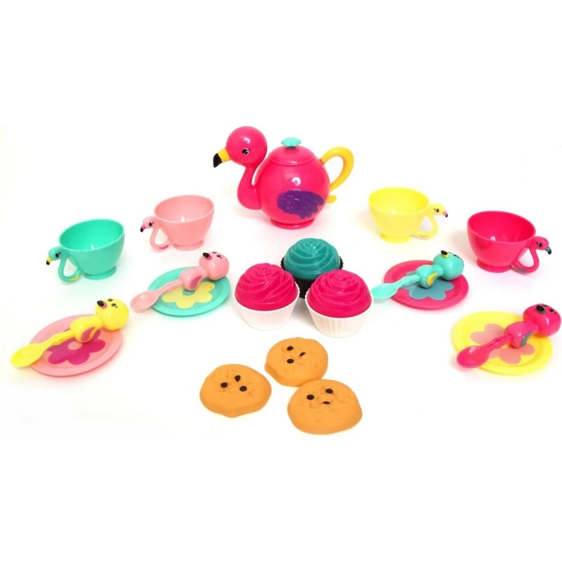 Zoo Troop Flamingo Tesæt (Pink) – 4 kopper med tekande