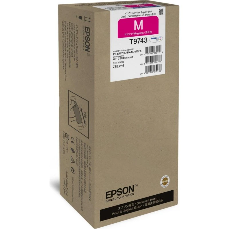 Epson T9743 Magenta XXL Blækpatron