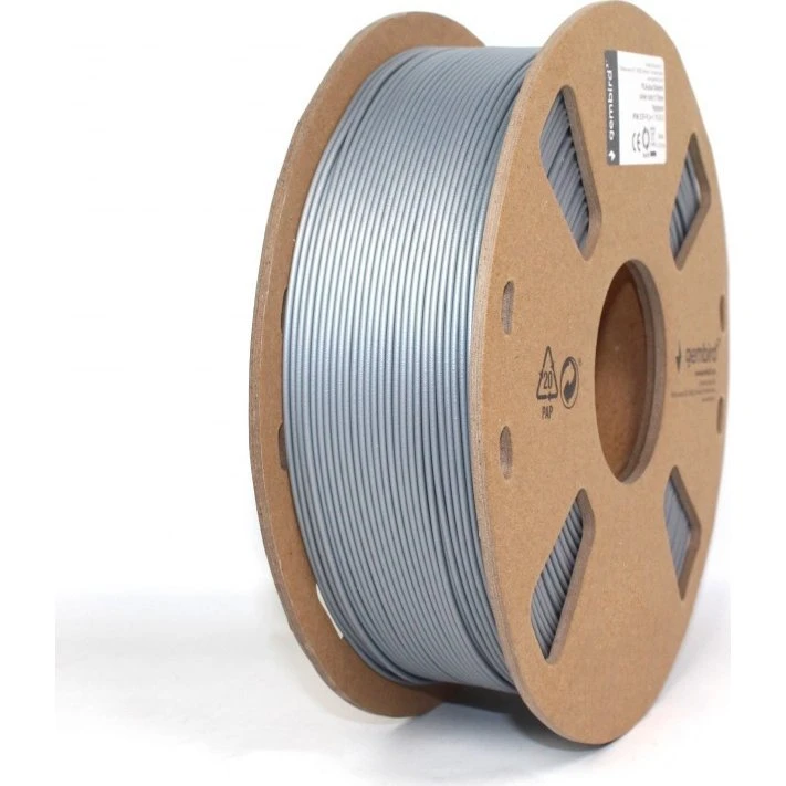 Gembird PLA Sølv 1.75mm 1 kg - 3DP-PLA1.75-01-S