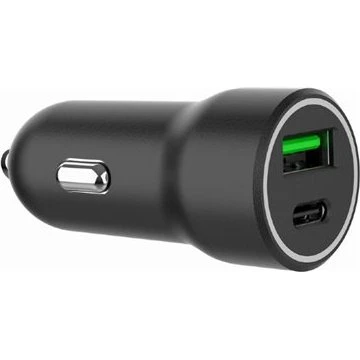 Gembird Car Power Adapter 20W USB-A & C PD - Sort