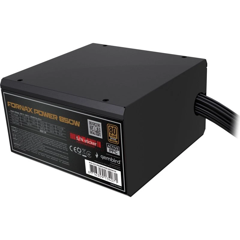 Gembird CCC-PSUBRONZE-850W-10 850W Strømforsyning