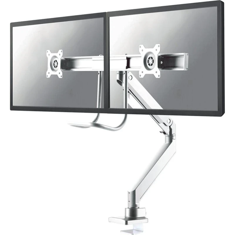 Neomounts NM-D775DX 2-skærm monteringssettet, hvid, aluminium