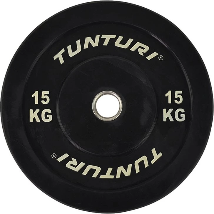 Tunturi Bumper Plate 15 kg, Sort