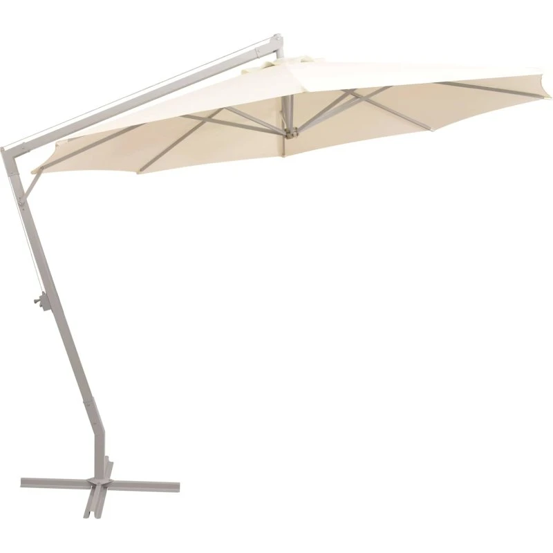 vidaXL Udendørs Parasol Beige Polyester 300x300 cm