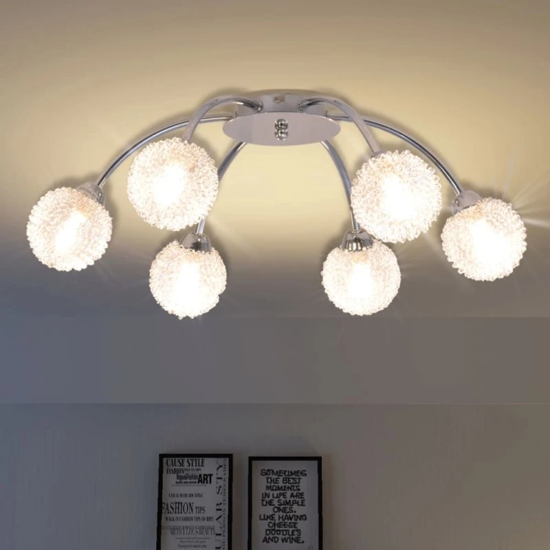 vidaXL Loftslampe med 6 LED-pærer G9, 240 W, varmt hvidt lys
