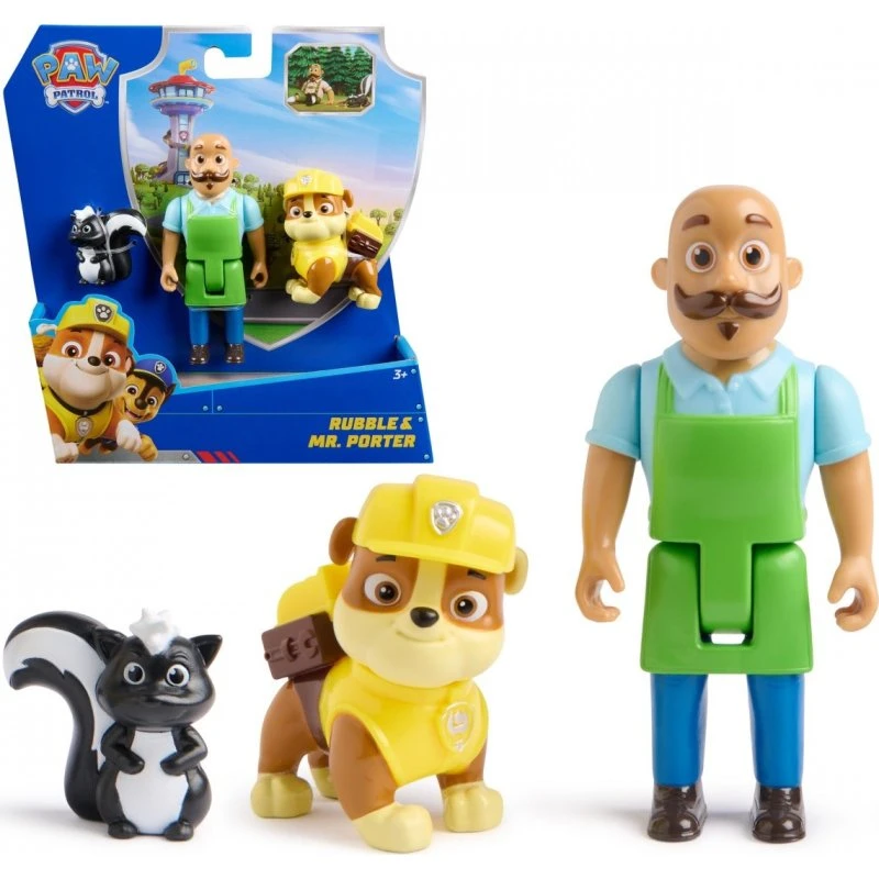 Paw Patrol Rubble & Mr Porter Figurpakke med Skunk