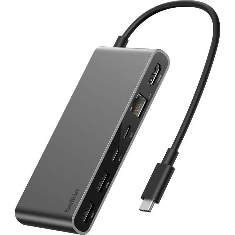 Belkin Connect USB-C 8-i-1 Dockingstation - Sølv