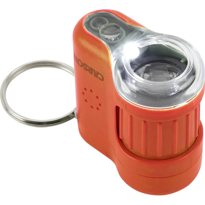 Carson MicroMini Lommemikroskop med LED (20x) Orange