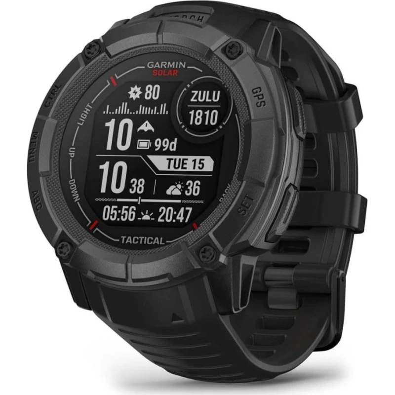 Garmin Instinct 2X Solar Tactical Edition 50 mm, sort