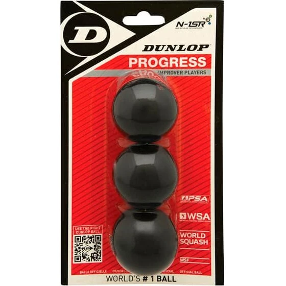Dunlop Progress squashbold 3-pak