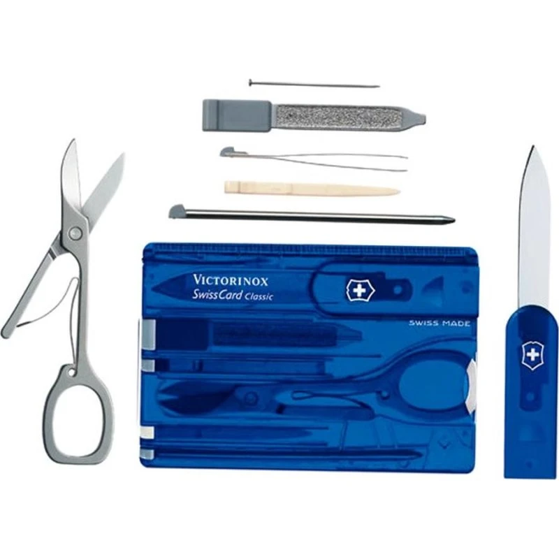 Victorinox Swisscard Blue Transparent (10 funktioner)