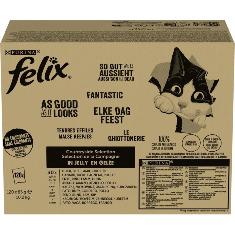 Purina Felix Countryside Selection Vådfoder, 120 × 85 g