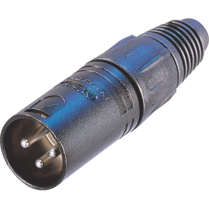 Neutrik X Series 3-pols XLR-hankabelstik, sort med guldkontakter