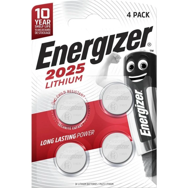 Energizer CR2025 4 stk lithiumknapper