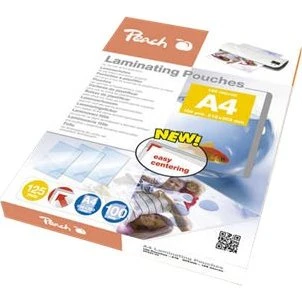 Peach Lamineringsposer A4 100-pakke, blank, 210 x 297 mm