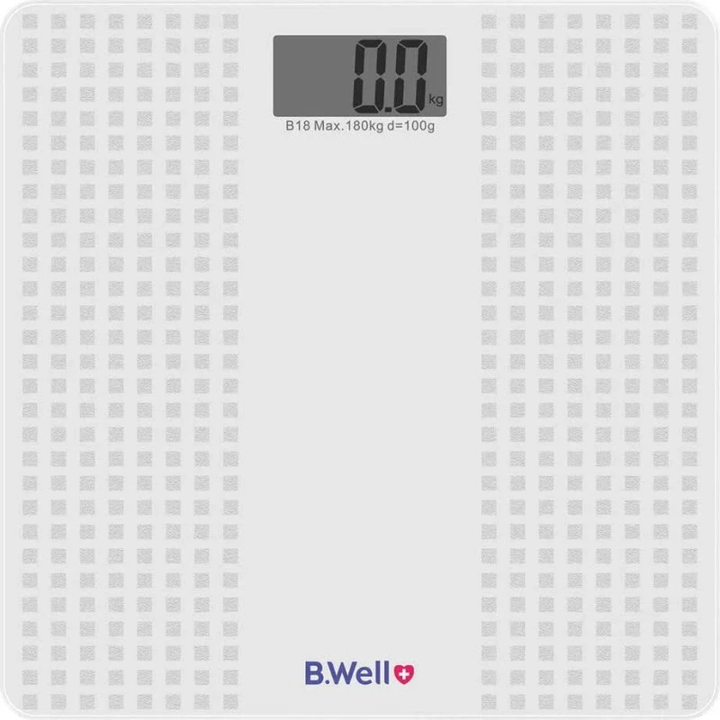 B.WELL PRO-166 Badevægt med 6 mm Glasplatform