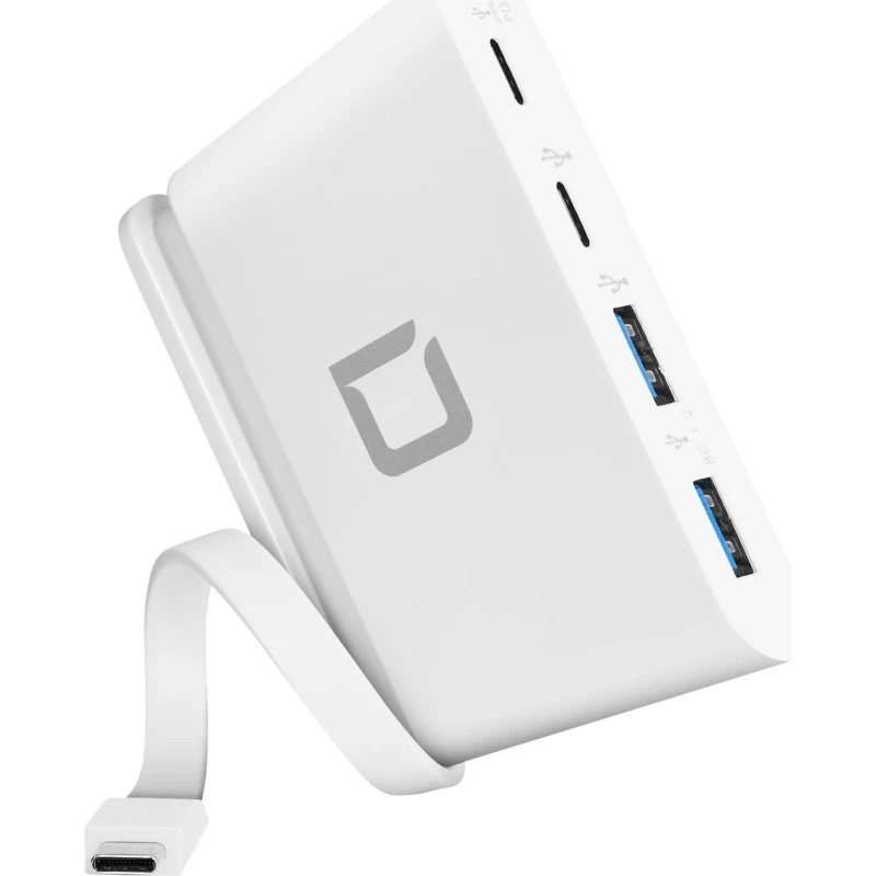 Dicota USB-C Portable Hub 4-in-1 Hvid