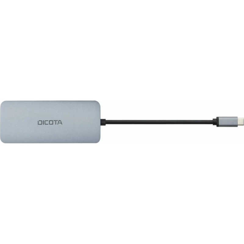 Dicota USB-C 8-i-1 Hub 4K PD 100W sølv