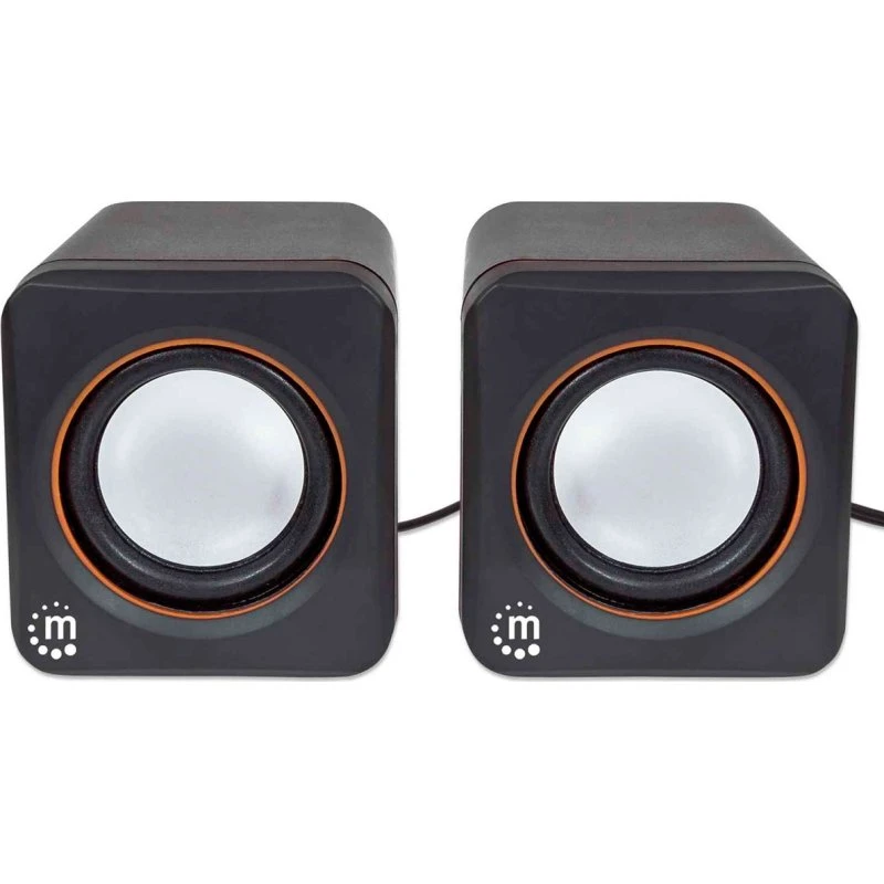 Manhattan PC Højttalere 6W USB 2.0 Sort/Orange