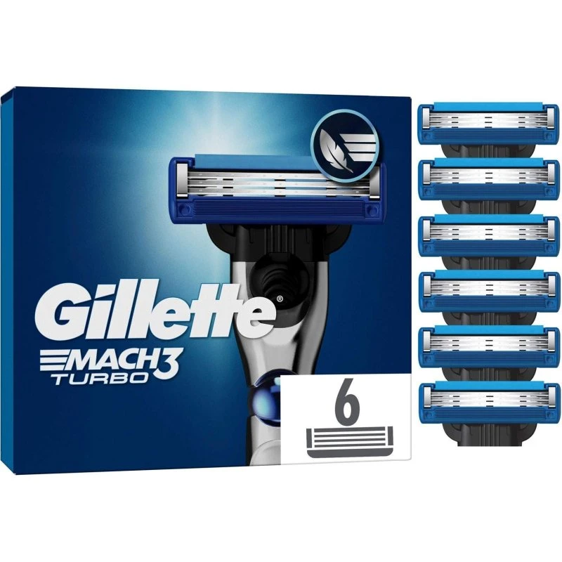 Gillette Mach3 Turbo 6 stk