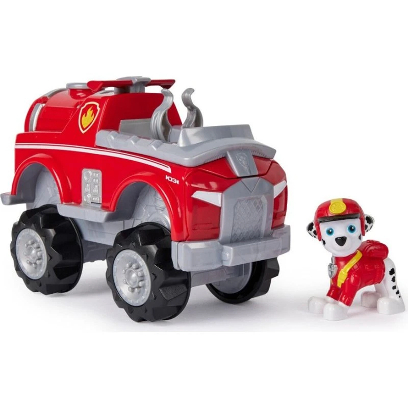 Paw Patrol Jungle Pups Marshall Figur med Junglekøretøj - 3+ år