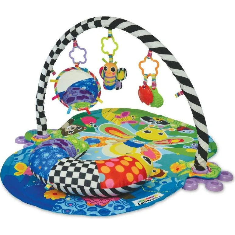 Lamaze Freddie Firefly Gym – 3-i-1 Aktivitetstæppe med ophæng & pude