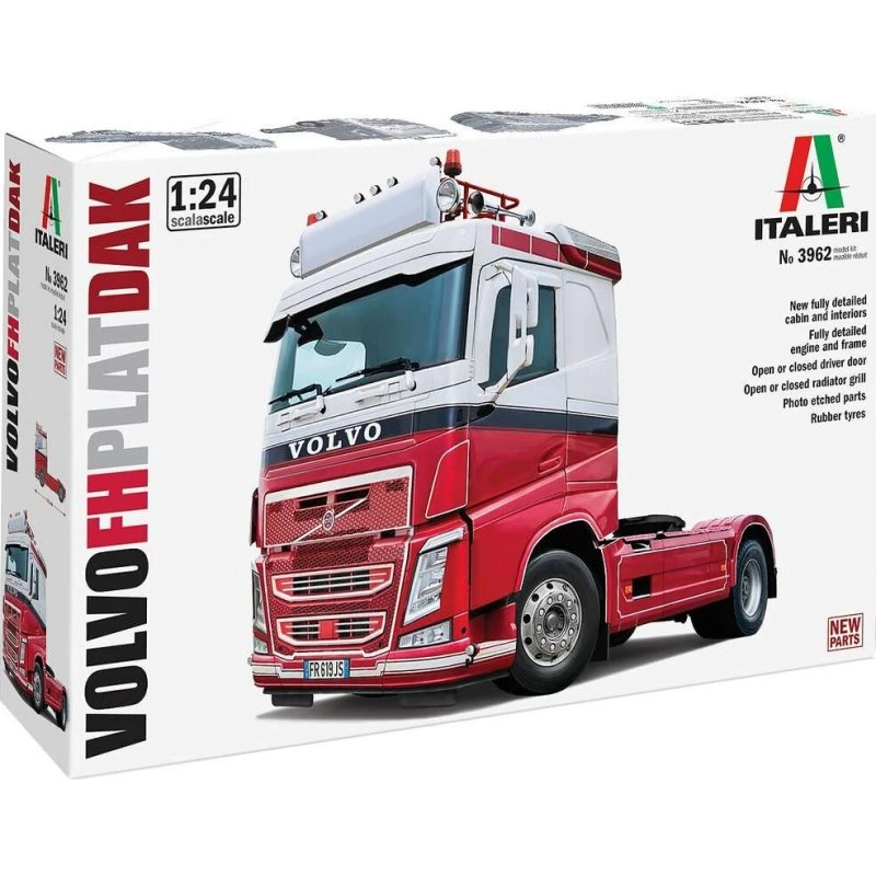 Italeri Volvo FH Plat Dak Byggesæt 1:24