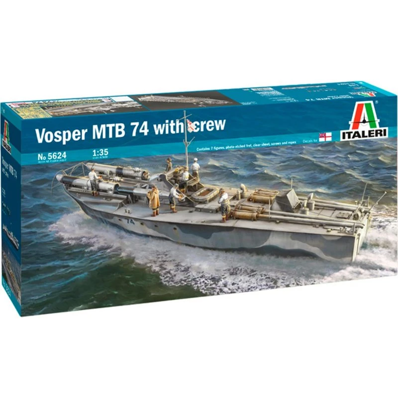 Italeri 1:35 Vosper MTB 74 med mandskab