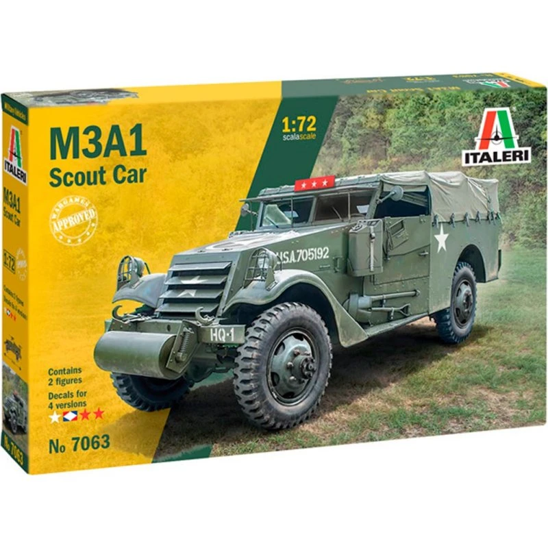 Italeri 1:72 M3A1 Scout Car med 2 figurer