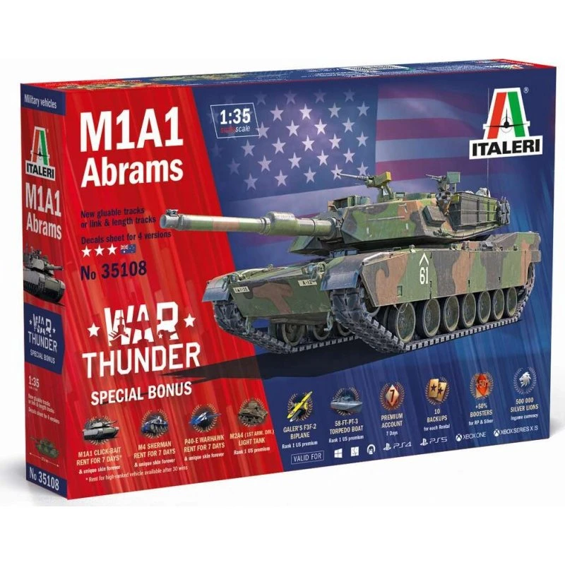 Italeri M1A1 Abrams 1:35 Byggesæt
