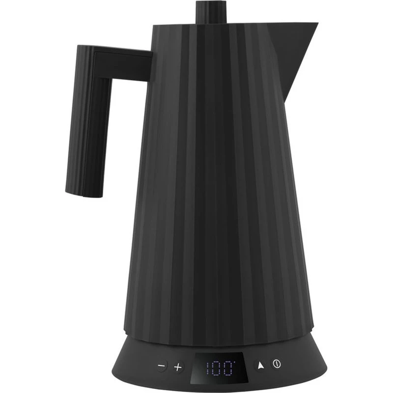 Alessi Plisse Elkedel 1,7 L, 2200W, Sort med Temperaturkontrol