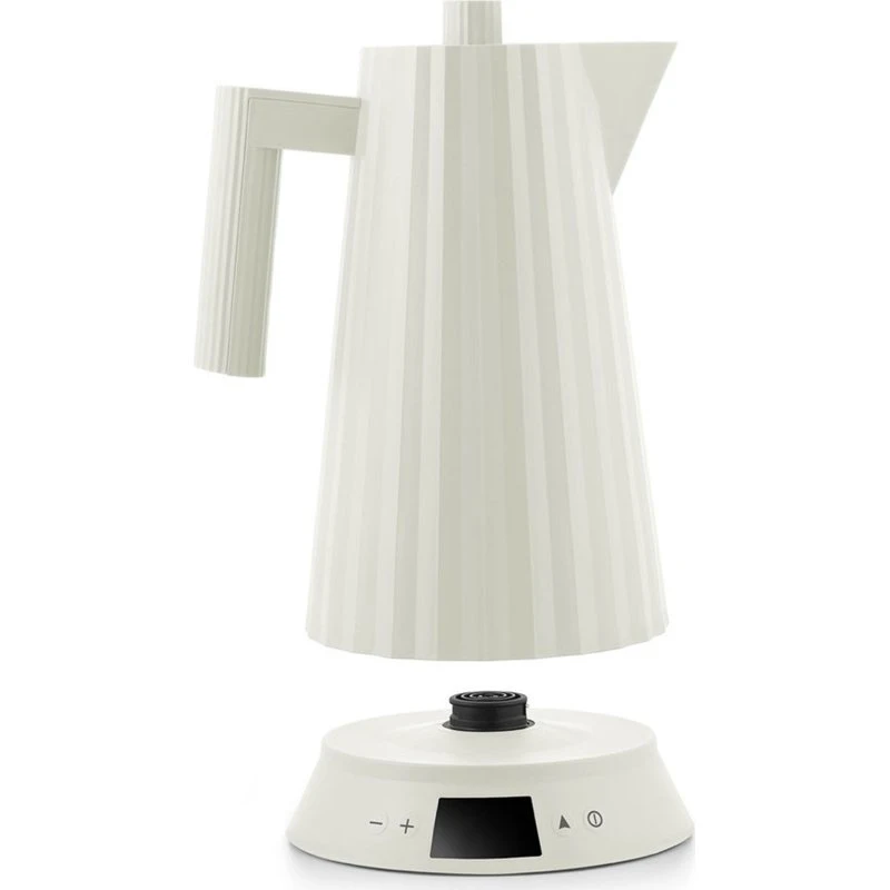 Alessi Plisse Elkedel 1,7 L, hvid med temperaturkontrol