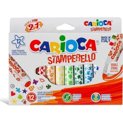 Carioca Stamperello Stempeltusser, Dobbeltsidet, 12 Farver