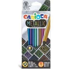 Carioca Metallic Farveblyanter 12 Farver 3,3mm 6-kantet